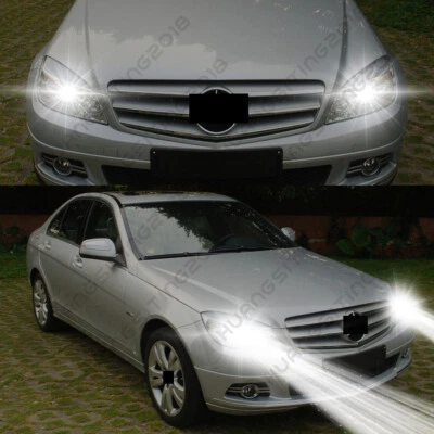 For Mercedes-Benz C300 B200 C230 C250 C240 - 2PC 6000K LED Headlight Bulb Kit - Image 1 of 4