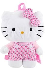 Sanrio Hello Kitty 15" Soft Plush Doll Backpack, Pink/Flower - Picture 1 of 3