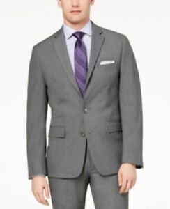 $495 Ryan Seacrest Men's Grey Solid Modern Fit Stretch Suit 36S 30 x 30 yja1723r
