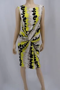 Abito senza maniche DVF Diane Von Furstenberg Alastrina in seta taglia 8 giallo nero - Foto 1 di 7