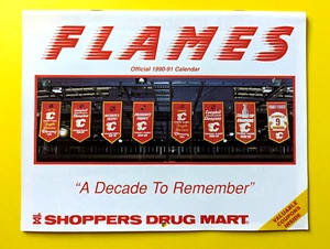 1990-91 Calgary Flames Official Calendar Shoppers Drug Mart Decade to Rember #2 - Bild 1 von 3