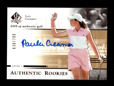 2005 SP AUTHENTIC #104 PAULA CREAMER RC AUTO AUTOGRAPH 630/799 LPGA - Image 1 of 2