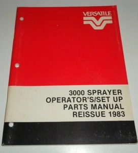 Versátil configuración de pulverizador 3000, ¡operadores y piezas catálogo manual original! 1983 - Imagen 1 de 4