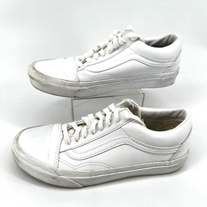 Vans Old Skool True White Leather Skate Shoes 751505 Men's Size 6.5 - Picture 1 of 18