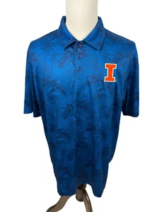 Champion University of Illinois Blue Hawaiian Embroidered Performance Polo XL - Picture 1 of 7