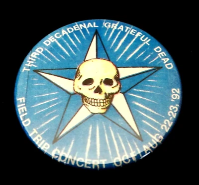 Grateful Dead Pin Field Trip 3 Veneta Oregon OR OCF 1992 8/22/92 8/23/92 Pinback - Image 1 of 4