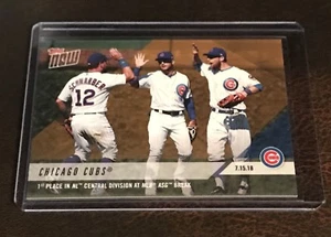 2018 TOPPS NOW #ODB-21 CHICAGO CUBS 1ST PLACE IN NL CENTRAL AT MLB ASG BREAK - Imagen 1 de 2