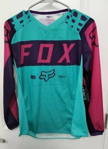 Fox 180 Women's Jersey Purple Pink Teal NWT XS - Picture 1 of 4
