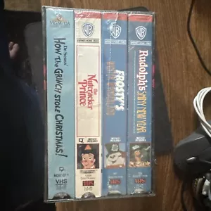 Holiday Treasures For Children VHS Set Frosty Rudolph Grinch Nutcracker - NEW - Picture 1 of 7