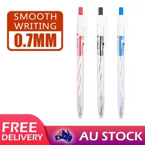 Deli Retractable Ballpoint Pens Low Viscosity Medium Ball Pen 0.7mm Tip 12 PCs - Picture 1 of 23
