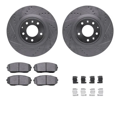 For Mazda CX-9 07-15 Brake Kit eLINE Series Drilled & Slotted Front Brake Kit w - Image 1 of 4