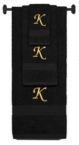 Custom Embroidered Terry Cotton Ring Spun Bath Towel, Hand Towel and Washclot... - Picture 1 of 4