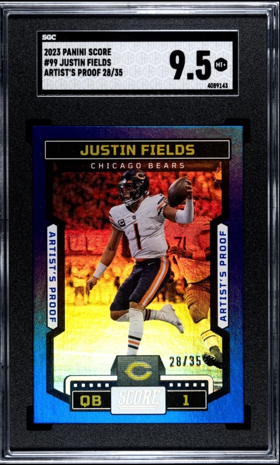 2023 Panini Score Justin Fields /35 Artist Proof Color Match SGC 9.5 POP 1 - Image 1 of 2