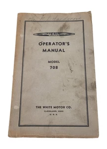 RARE 1939 White Trucks Model 708 Owner Operator Manual Care & Operation Original - Picture 1 of 8