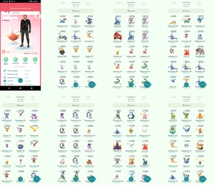 Pokémon Acc Go - Lvl34 - 13 Shiny - 22 Legendary - Picture 1 of 3