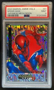 2023 Upper Deck Marvel Anime Vol. 2 Spider-Man Japanese Mega Moon #81 PSA 9 - Picture 1 of 2