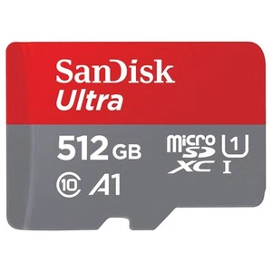 SanDisk 512GB Ultra microSDXC UHS-I Memory Card with Adapter - 120MB/s C10 U1 Fu - Photo 1 sur 3