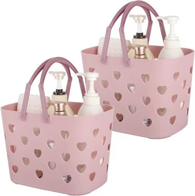 Anyoifax Carrito de Ducha Portátil Bolsa Cesta de Almacenamiento de Plástico con Caja de Mango Foto 1 de 4