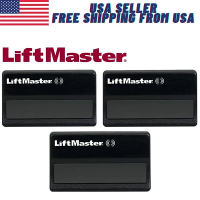 Pacote com 3 controles remotos de garagem LiftMaster 371LM 1 botão de segurança + abridor universal 315MHz - Imagem 1 de 2