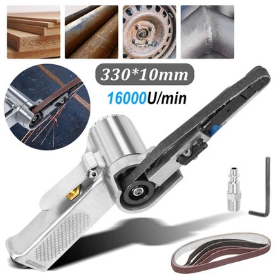 Druckluft Bandschleifer Fingerschleifer 10mm Schleifbänder Druckluftschleifer~ - Bild 1 von 4