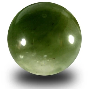 12.92 ct Round Cabochon Cut (15 x 15 mm) Olive Green Un-Heated Serpentine - Picture 1 of 1