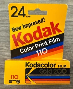 Kodak Kodacolor 110 Film Gold 200 Speed 24 Exposures Expired 5/1990 Sealed - Picture 1 of 3