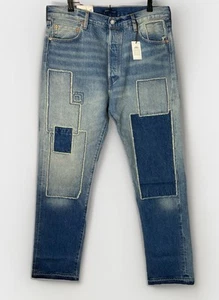 Levi's 501 Made Crafted 80er Jahre Herren Jeans Selvedge Blau Original Fit 36x34 - Bild 1 von 24