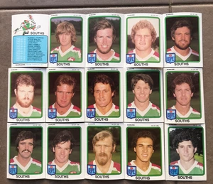 1981 Scanlens Rugby League cards - South Sydney Full Set and CL - 15 Cards - Picture 1 of 1