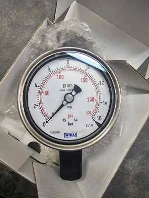 WIKA 4 Inch, SS 316, Pressure Gauge, 16 Bar / 230 PSI, 1/2 NPT, Model 232.50.100 - Image 1 of 4