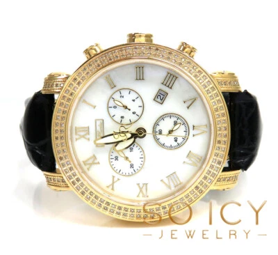 Mens Joe Rodeo Yellow Pearl Classic Diamond Watch 1.75ct Jcl23 - Image 1 of 4