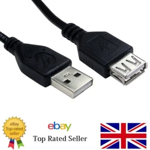 5m LONG USB 2.0 Extension Cable Lead A Male To A Female SHIELDED 28AWG - Picture 1 of 4