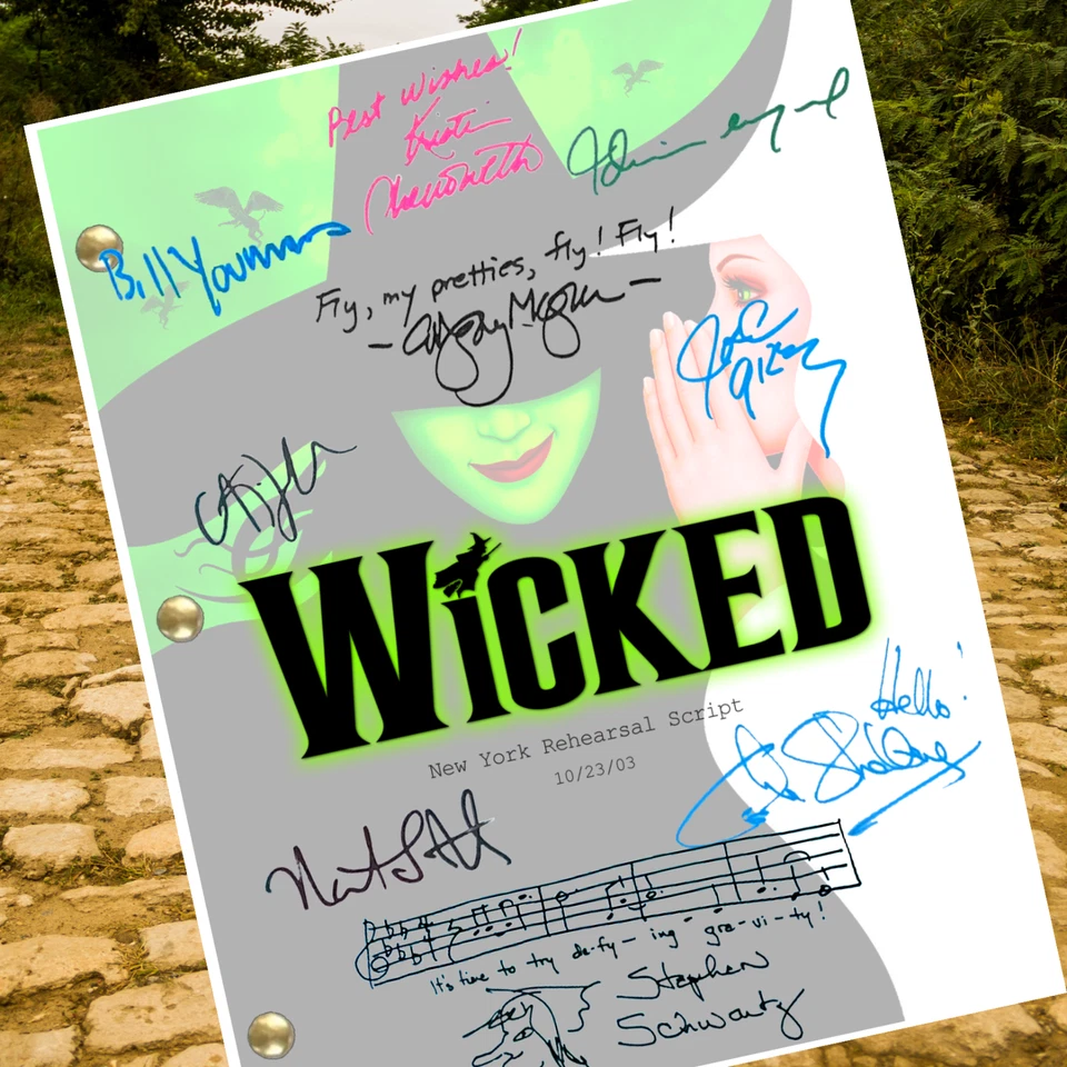 Wicked Broadway Musical Script Signed Autographed Reprint 123 Pages - Image 1 of 4