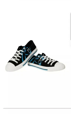 Men's Carolina Panthers Big Logo Low Top Sneakers FOCO NFL Men's Size 10 NEW Cover