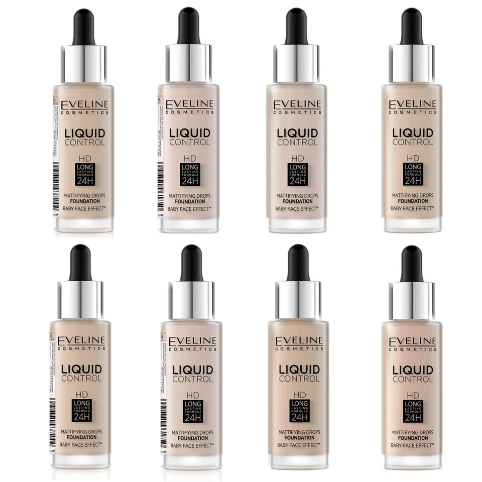 Eveline Liquid Control Foundation HD Mattifying Drops 32ml All Shades - Image 1 of 1