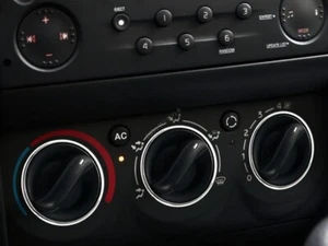 Para Renault Clio II FL 98-12 el control de calefacción rodea tablero anillos cromados aleación - Imagen 1 de 7