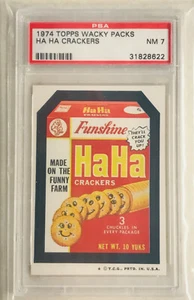 Topps® WACKY PACKES 1974 - "HA HA CRACKERS" - PSA 7 - Imagen 1 de 1