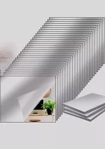 Flexible Mirror Sheets Self Adhesive Non Glass Mirror Tiles Mirror Stickers - Picture 1 of 5