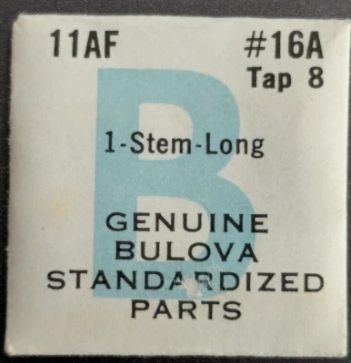 NOS NEW Genuine Bulova Cal. 11AF # 16A Long Winding Stem - Tap 8 - Watch Part - Image 1 of 2