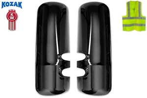 Door Mirror Covers Black Right & Left Side Pair Set Kenworth T680 2022+ Next Gen - Bild 1 von 9