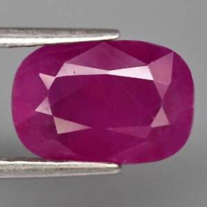 3.62Ct. Untreated Natural Cushion Pinkish Purple Ruby Mozambique
