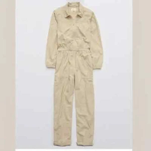 Aerie Offline Corduroy Utility Boilersuit Jumpsuit Size XS - L - Beige - NWOT - Picture 1 of 21
