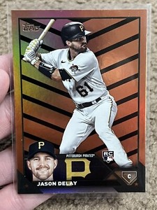 2023 Topps Update Haloween ORANGE & BLACK Parallel Jason Delay #US220 Pitates RC