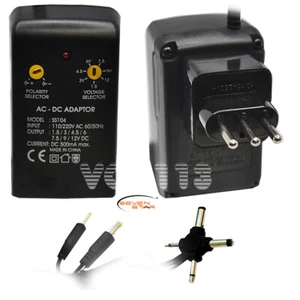 Seven Star 1.5V,3V,4.5V 500mA Regulated Universal AC to DC+ Italian Plug Adapter - Picture 1 of 5