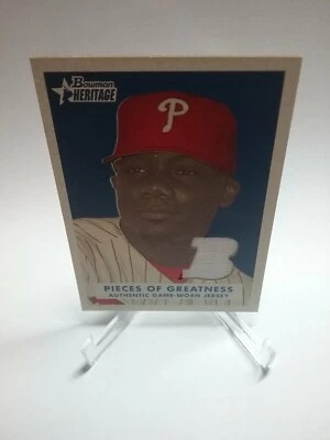 Ryan Howard Phillies 2006 Bowman Heritage Pieces Of Greatness #PG-RH - Image 1 of 3