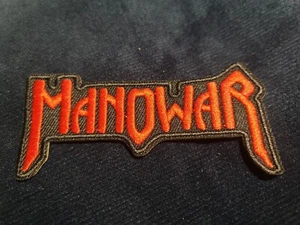 MANOWAR - AMERICAN HEAVY METAL BAND - 80er Jahre - gestickter Bügelbild/Aufnäher Patch - Bild 1 von 3