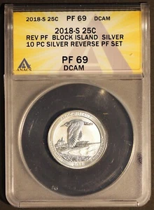 2018-S 25C Block Is Quarter Reverse Proof PF 69 DCAM New ANACS # 7577288 + Bonus - Picture 1 of 2