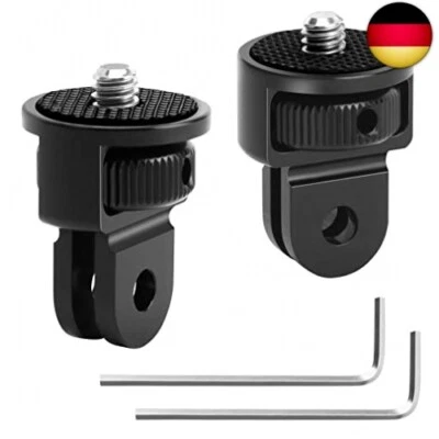 NAEBRO Stativ Adapter für Gopro 2 Stück Aluminium 1/4 Zoll Adapter Kamera Halterung, S