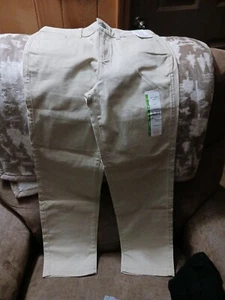 Girls Wonder Nation Khaki Size 10 Jeans Pants Straight Adjustable Waist Stretch - Picture 1 of 6
