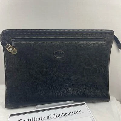 Autêntica capa de laptop de couro marrom GUCCI vintage com certificado e cartões - Imagem 1 de 4