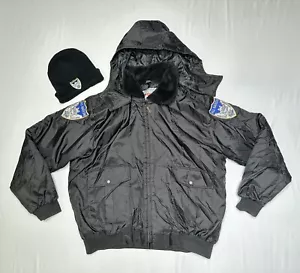 VTG Tuff Guard ANS Security Officer Nylon Hooded Jacket Size Large + ANS Beanie - Picture 1 of 12
